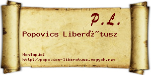Popovics Liberátusz névjegykártya